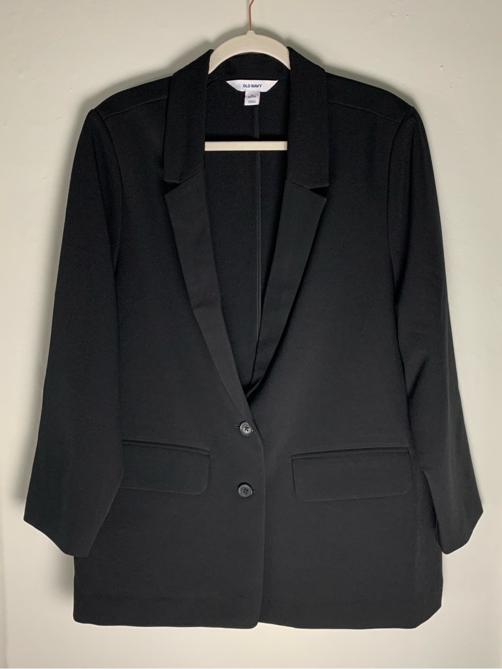 NWT Old Navy Black Classic Oversized Blazer Jacket Women Petite XL Work Business